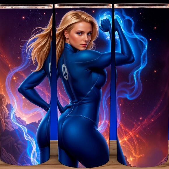 Glow in the Dark Fantastic Four Sue Storm Invisible Woman Cup Mug Tumbler 20oz - Picture 2 of 4